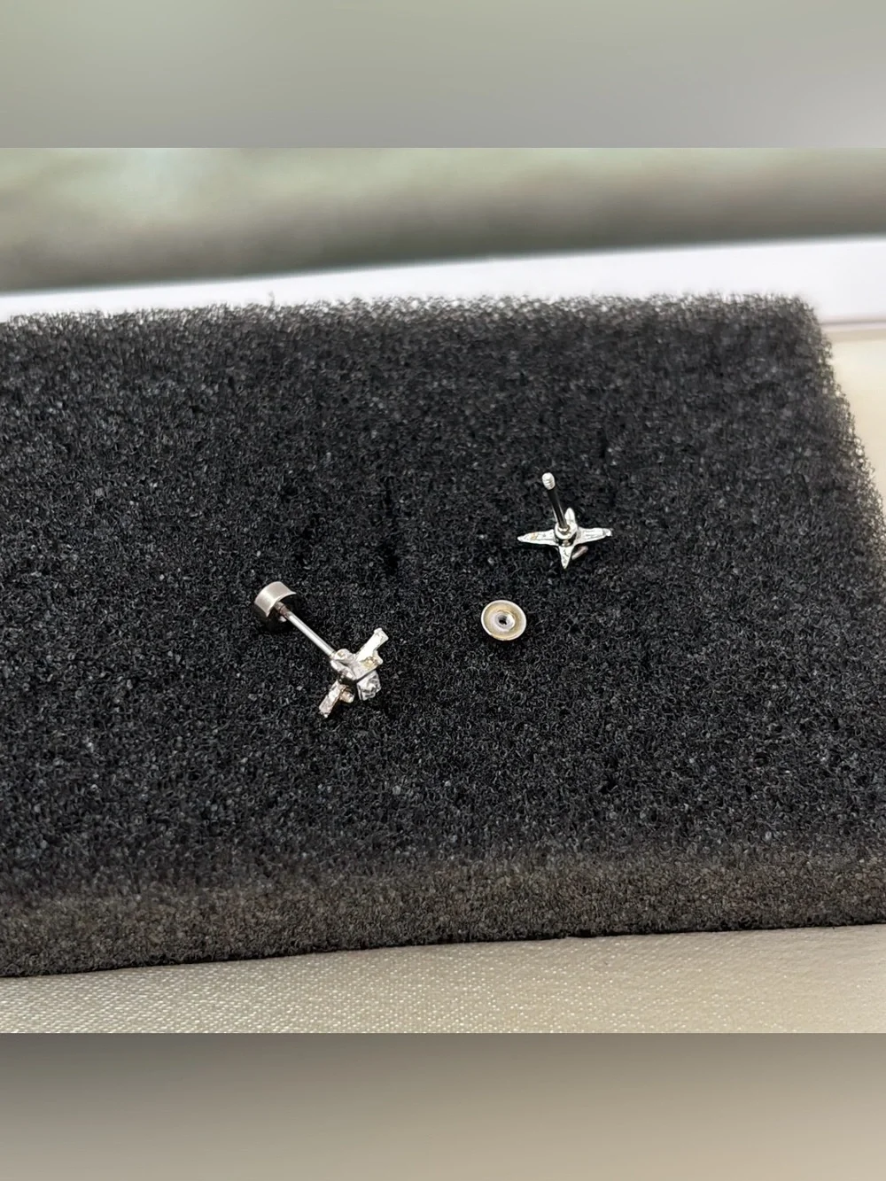 8mm CZ Star Stud Earrings for Men Women Streetwear Hip Hop Punk Unisex Earrings